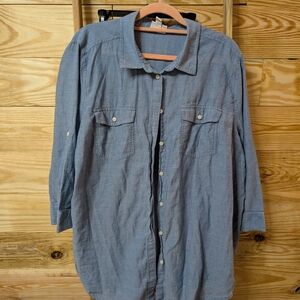 St. John's Bay Blue Button-Down Shirt